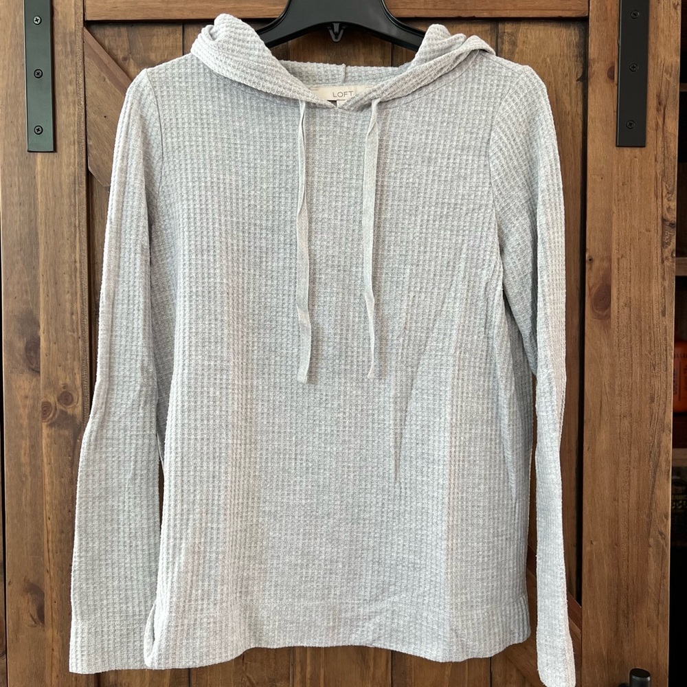 Loft, grey waffle hoodie